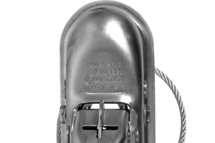 KNOTT KQ14-A+KZE7.5 rutulinis kablys 750 kg priekabai su V tipo vilkimo sija