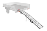 UNITRAILER ALR003 sulankstoma aliumininė rampa priekabai 221 cm 340 kg su diržu ir atrama