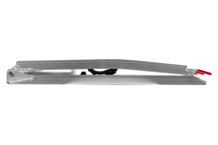 UNITRAILER ALR003 sulankstomos rampos, aliuminio rampos priekaboms, 221 cm, 680 kg, su diržu ir atrama, 2 vnt. komplektas