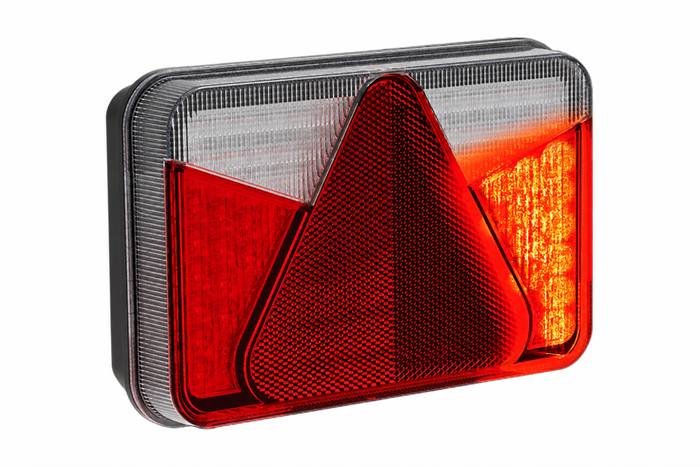 ASPÖCK MULTILED V galinis žibintas su bajoneto jungtimi, 5 kontaktų, 4 funkcijos, dešinėje