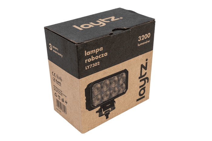 LED darbo žibintas su reflektoriumi LAYTZ LY7302 32xLED 3200lm stačiakampis