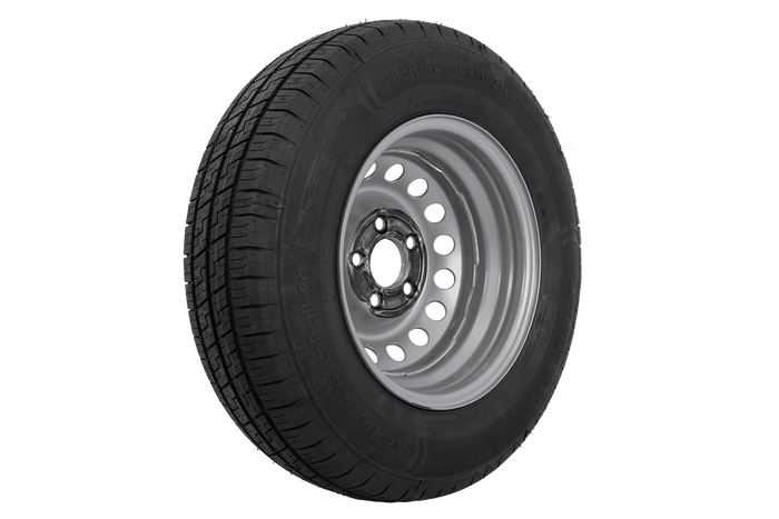 Sustiprintas ratas priekabai KENDA TYRE 185/80 R14C 104/102N KENDA RIM 5.5Jx14"H2 5x112 ET:30