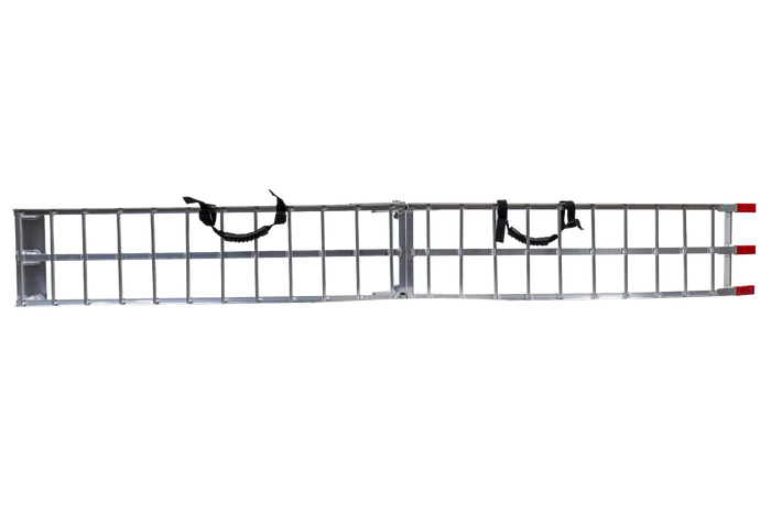 UNITRAILER ALR002 sulankstoma rampa aliumininė priekabai 221 cm 340 kg su diržu