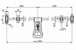 STEELPRESS ZD-03 V.2 konteinerinės priekabos užrakinimo skląstis, durų spyna 2000 mm