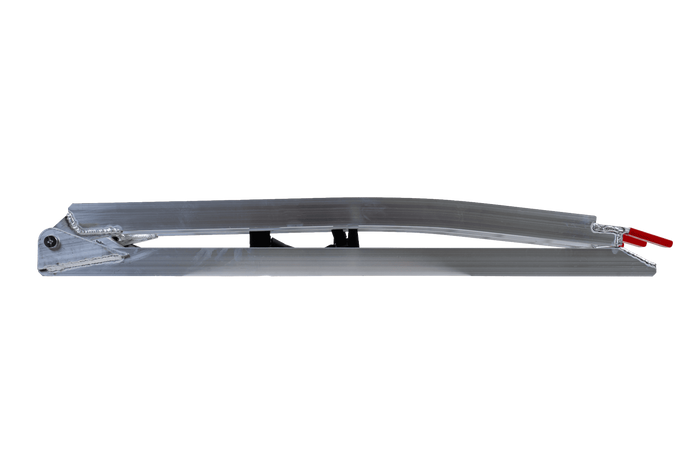 UNITRAILER ALR002 sulankstomos rampos, aliuminio rampos priekaboms, 221 cm, 680 kg, su diržu, 2 vnt. komplektas